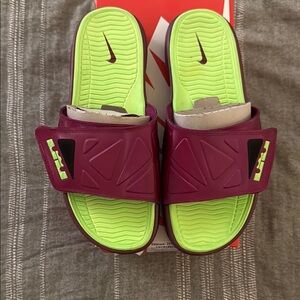 “Rare” Air LeBron 2 Slide | Raspberry Red | Size 10 | Like New Condition